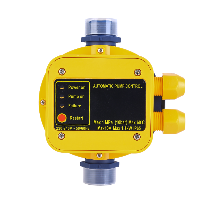 Pointer water pump pressure controller with gauge for garden pump