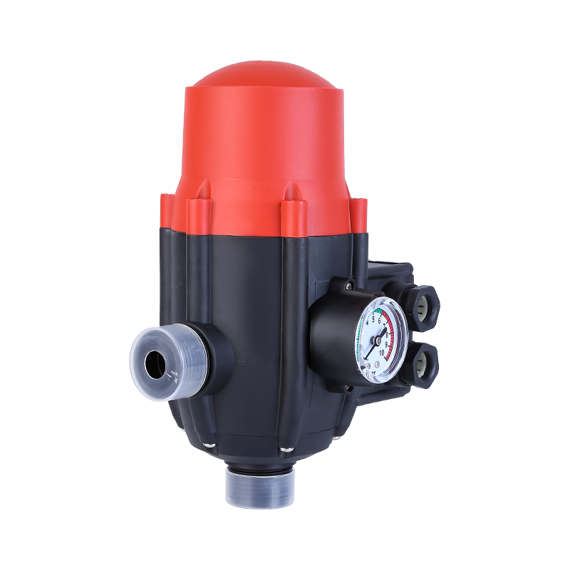 Pointer pump pressure controller water flow switch with gauge for self priming pump and progressive cavity pump